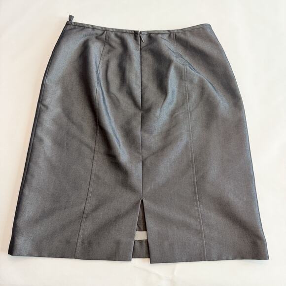 Antonio Melani Skirt Dark Gray Shimmer Mid Length Pencil Straight Size 6 (A0133) - Picture 3 of 6